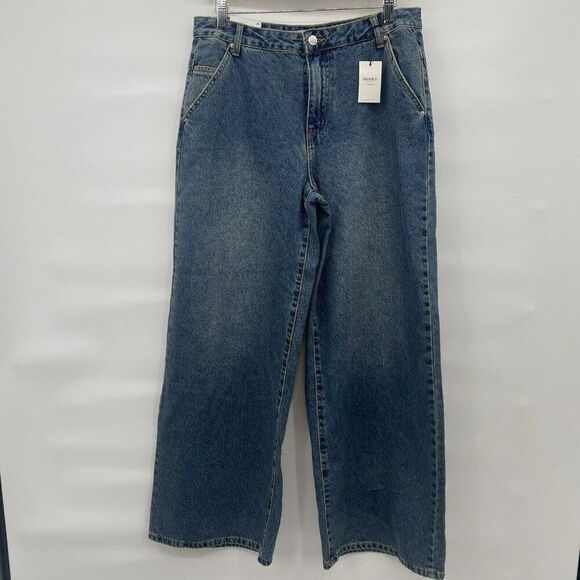 Forever 21 Premium High Rise Wide Leg Denim Jeans Medium Wash‎ Size 29 NWT - Picture 1 of 4